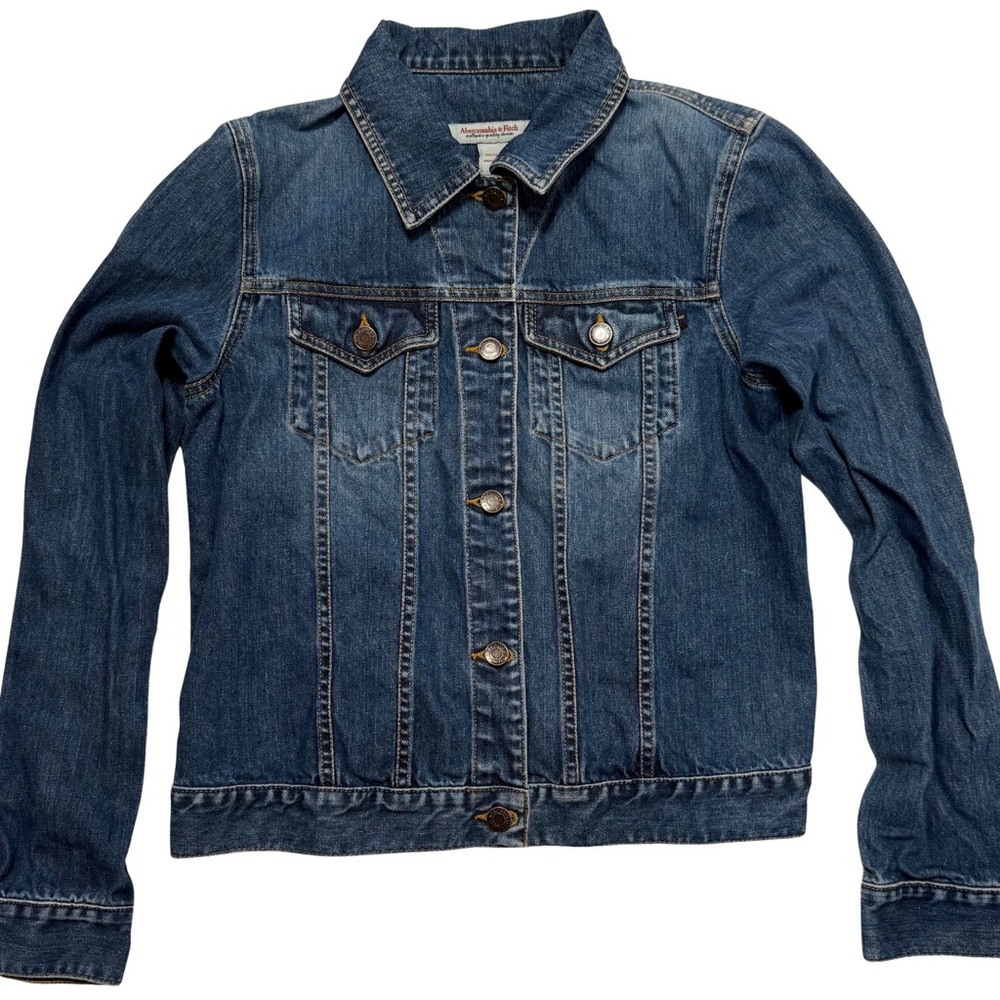 Abercrombie & Fitch Women's Blue Denim Jean Jacket Medium